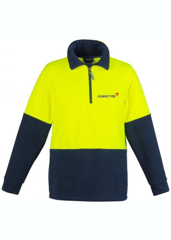 HiVis Two tone 1/2 zip Polar fleece